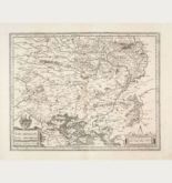 Antique map of Thuringia, Germany. Printed in Amsterdam by H. Hondius in 1633.