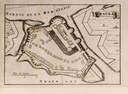 Antique Maps, Mortier, Greece, Lefkada, St. Maura, 1705: S. Maura