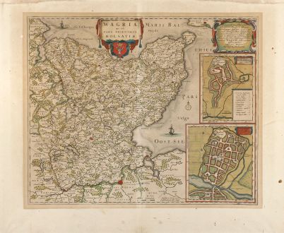Antike Landkarten, Blaeu, Deutschland, Holstein, Oldenburg, 1662: Wagria, que est pars Orientalis Holsatiae