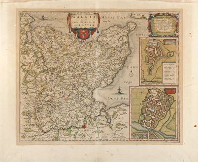 Antike Landkarten, Blaeu, Deutschland, Holstein, Oldenburg, 1662: Wagria, que est pars Orientalis Holsatiae