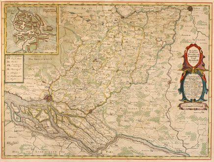 Antique Maps, Mejer, Germany, Hamburg, Oldeslohe, 1652: Die Ämbter Trittow, Reinbeeck, Tremsbüttel Und Steinhorst. Ao 1649.