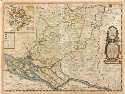 Antike Landkarten, Mejer, Deutschland, Holstein, Hamburg, Oldeslohe, 1652: Die Ämbter Trittow, Reinbeeck, Tremsbüttel Und Steinhorst. Ao 1649.