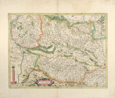 Antike Landkarten, Mercator, Frankreich, Elsass, Breisgau, Schwarzwald, 1630: Alsatia Superior cu Suntgoia & Brisgoia