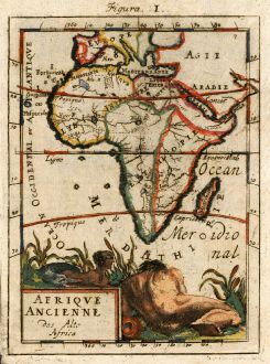 Antique Maps, Mallet, Africa Ancient, 1686: Afrique Ancienne, Das Alte Africa