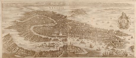 Antique Maps, Merian, Italy, Venice, 1641: Venetia