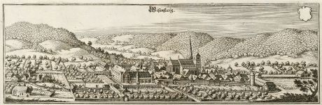 Antique Maps, Merian, Germany, Baden-Wurttemberg, Schwäbische Alb, Wiesensteig: Wisenstaig