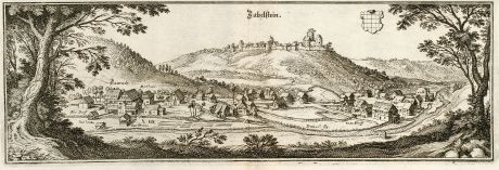 Antike Landkarten, Merian, Deutschland, Baden-Württemberg, Zavelstein, Bad Teinach: Zabelstein