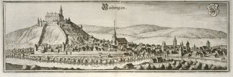 Antique Maps, Merian, Germany, Baden-Wurttemberg, Vaihingen an der Enz: Vaihingen