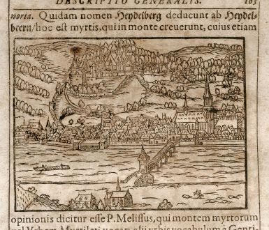 Antique Maps, Saur, Germany, Heidelberg / Nuremberg, 1608: Heydelberg / Nurnberg