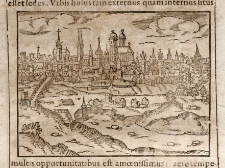 Antique Maps, Saur, Germany, Bavaria, Munich, 1608: Monachium