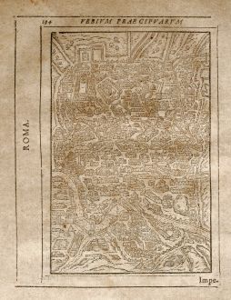 Antike Landkarten, Saur, Italien, Rom, 1608: Roma