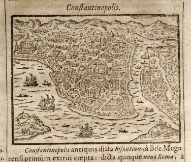 Antike Landkarten, Saur, Türkei, Istanbul, 1608: Constantinopolis