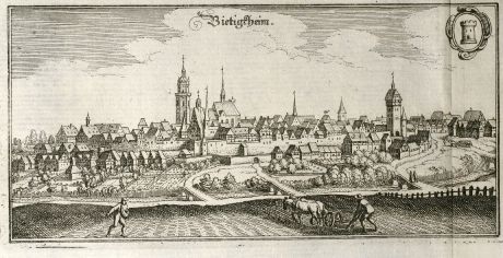 Antique Maps, Merian, Germany, Baden-Wurttemberg, Bietigheim-Bissingen: Bietigheim