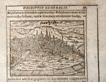 Antike Landkarten, Saur, Deutschland, Rheinland-Pfalz, Trier, 1608: [Treuiri]