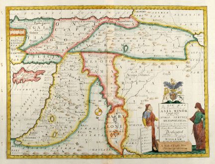 Antike Landkarten, Wells, Mittlerer Osten, Zypern, Syrien, Israel, Irak, Tuerkei: A New Map of The Eastern Parts of Asia Minor ...