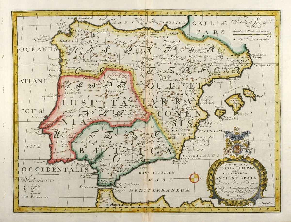 A New Map of Iberia Europaea alias Celtiberia or Ancient ...