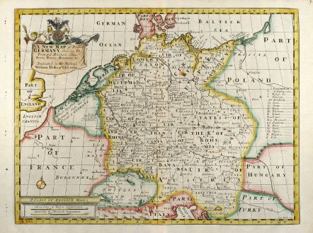 Antique Maps, Wells, Germany, 1738: A New Map of Present Germany ...