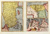 Coloured map of Tunis, Egypt, Cyprus, Turkey. Printed in Antwerp in the year 1570.