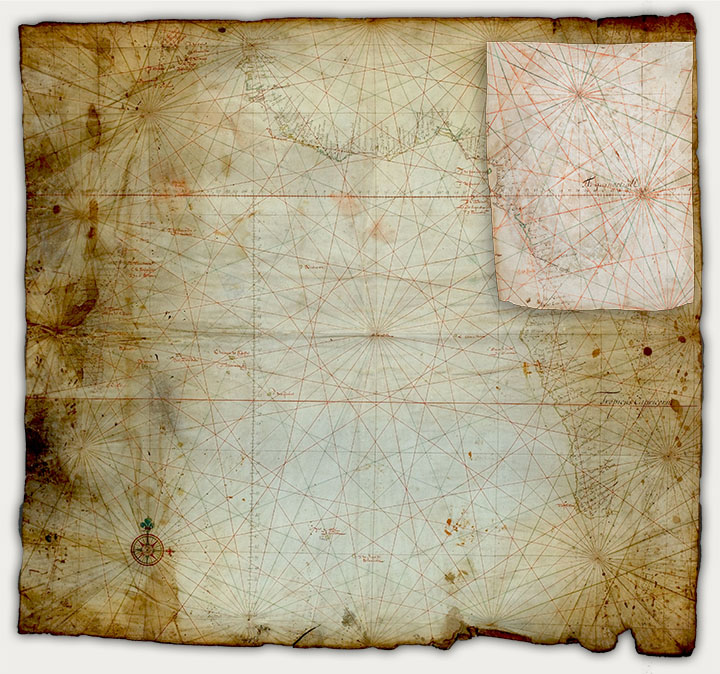 Blaeu manuscript sea chart